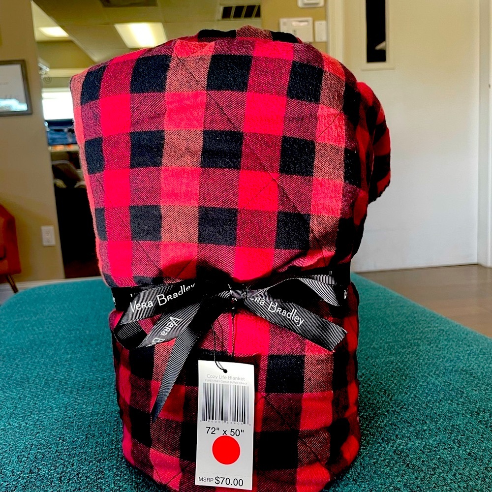 Garnet Buffalo Check Blanket - Vera Bradley